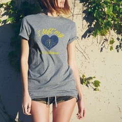 I Left My Heart In Indiana – Hometown Pride T-Shirt – Sport Grey