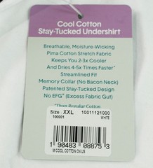 Tommy John Men’s Cool Cotton Crew Neck Stay-Tucked Undershirt NN7 White 2XL NWT