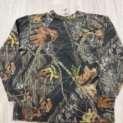 Vintage Mossy Oak Camo Shirt Mens Large Green Long Sleeve 90s Camouflage Hunting