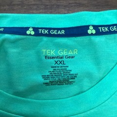 Tek Gear Mens XXL Lime Green Essential Gear Performance T-Shirt Short Sleeve Gym