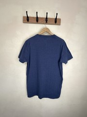 Abercrombie & Fitch Muscle Fit T Shirt Blue Size XXL Large Applique Graphic Y2K