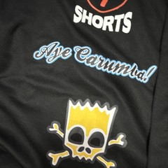Bart Simpson The Simpsons Mesh Jersey V-Neck T-Shirt Black/Yellow 4X