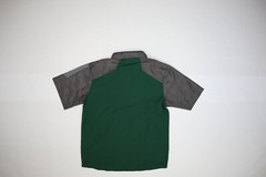 Holloway Mens Green Gray Short Sleeve 1/4 Zip Performance Pullover Shirt M