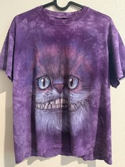 Cheshire Cat Alice in Wonderland Vintage Tie-Dye Graphic T-Shirt Kids Sz.L