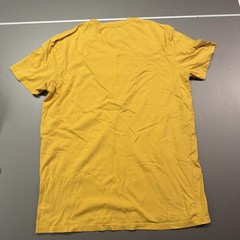 GUESS Embossed Triangle T-shirt Gold Color 100% Cotton Size M Men
