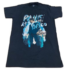 Small Tultex Panic At The Disco Black Short Sleeve Solid Graphic T-Shirt