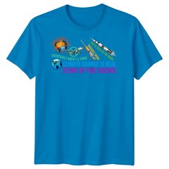 Stand Up For Science Mens T Shirt Funny Anti Conspiracy Vaccines Climate Tee