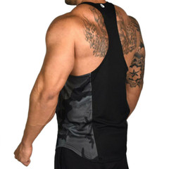 Mens Camo Stringer Sleeveless Tank Tops Gym Sports Workout Fitness Vest T-Shirts