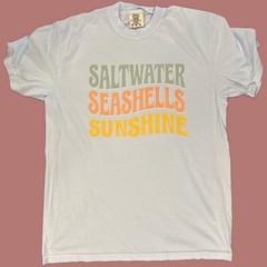 Saltwater Seashells Sunshine” Beach Vibes T-Shirt