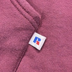 Aphex Twin Hoodie Vintage 90s Russell Athletic Made In USA Burgandy
