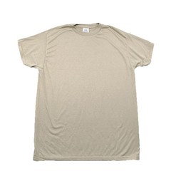 DSCP Skilcraft US Army Military T-Shirt Desert Sand Tan Crew Neck L Blank