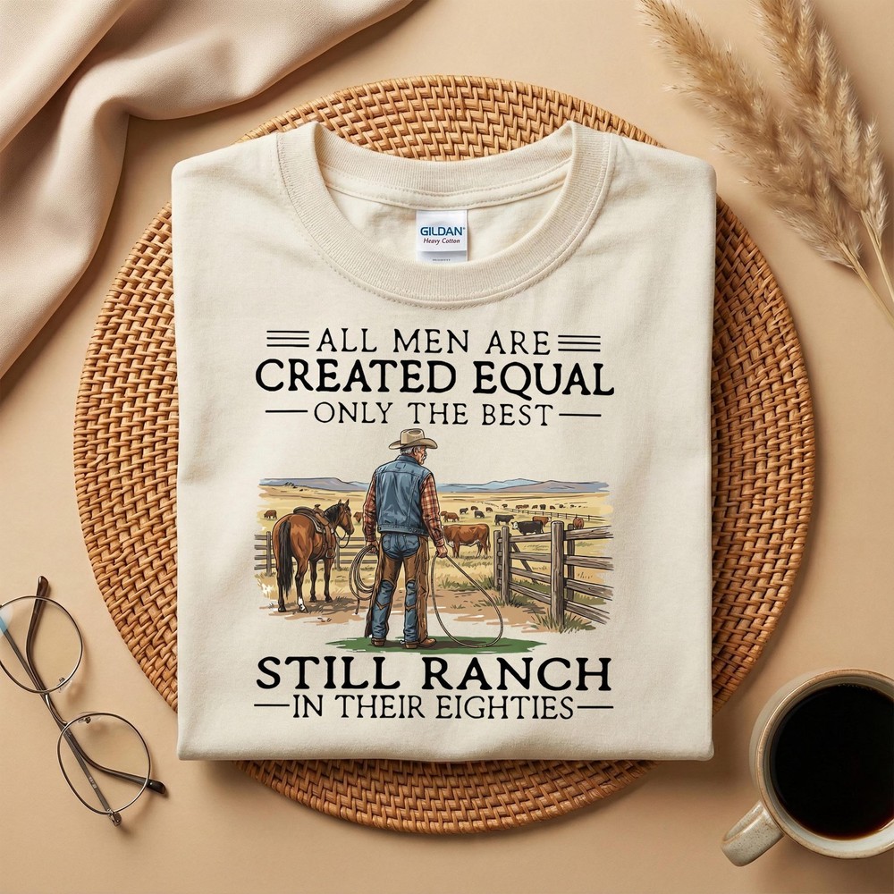 Cowboy Grandpa Shirt, Funny 80th Birthday Gift for Rancher T-Shirt
