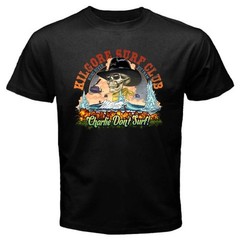 Kilgore Surf Club Charlie Don T Surf Mens Black Graphic Tee