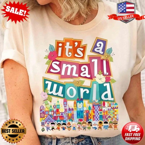 Retro Patel Fantasyland Park It’s A Small World T-Shirt | Disney Dreams S to 5XL
