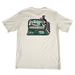 Patagonia Shirt Mens Small Undyed Natural Aquatic Action Little Fish Organic Tee