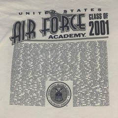 VTG Gear For Sports T Shirt Mens XL White Air Force Academy 2001 USA Y2K Retro