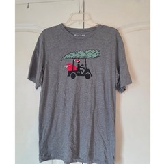 Travis Mathew Jingle Jangle Gray Men’s Christmas Golf Cart Graphic T Shirt M