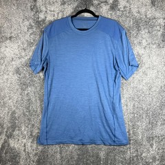 Kuhl Shirt Mens XL Blue Short Sleeve Crew Neck Polyester Merino Stretch
