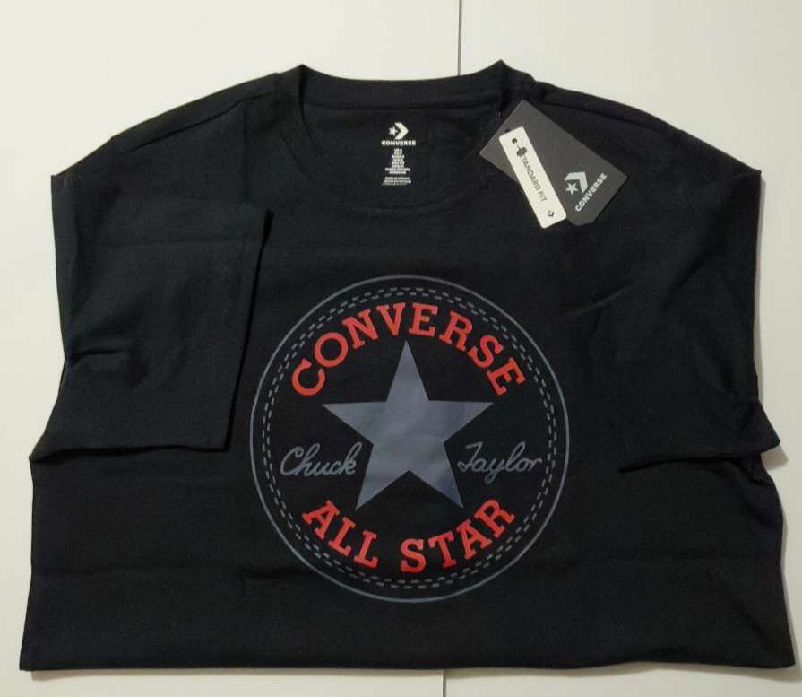 Converse Men SS Crew T-Shirt Tee “ALL STAR CHUCK TAYLOR PATCH EDITION”