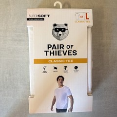 Pair of Thieves Men’s Classic White Soft Tee T Shirt 2 Pack Size L Large NEW