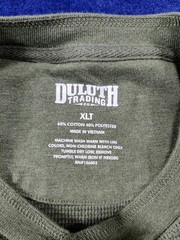 Duluth Shirt Mens XLT Green Thermal Henley Long Sleeves Heavyweight Pullover