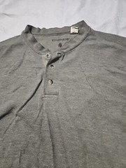 Field Master Shirt Mens Medium Gray Henley Outdoor Casual Daily Preppy Tee