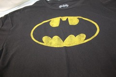 Classic Novelty Graphic T-Shirt Batman Screen Print Front Black Size XXL