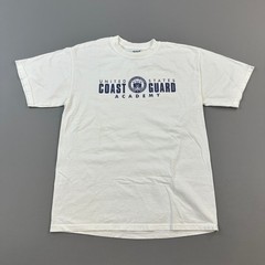 Vintage United States Coast Guard Academy Shirt Mens Medium White Military Y2K