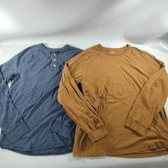 Lot of 10 Crew Neck Pull Over Long Sleeve T-shirts Mens Size M/L/XL