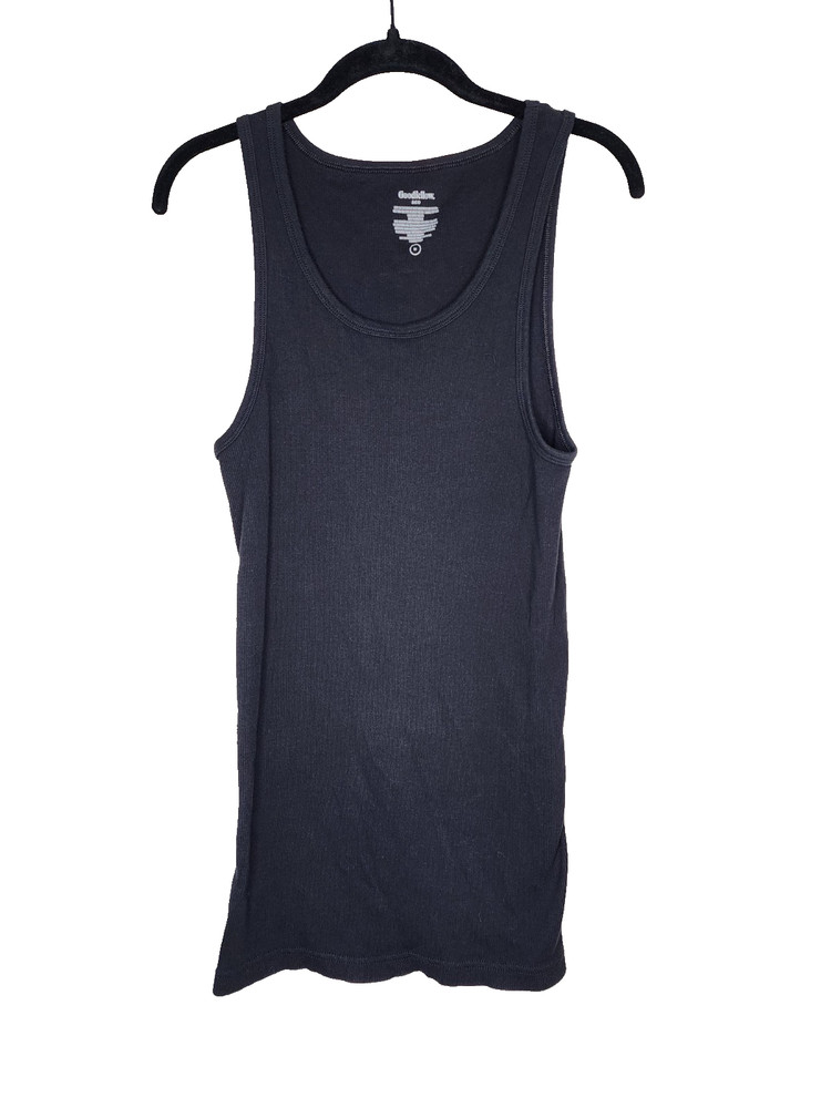 Goodfellow & Co Black Cotton Ribbed Knit Tank Top Size M