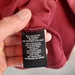 MAGASCHONI Mens Burgundy Long-Sleeve Shirt Size Medium Stretch Round Neck Soft