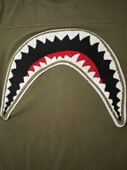 Mens Shark Teeth Camo Shirt Hudson Outerwear Ringer Tee T-Shirt S