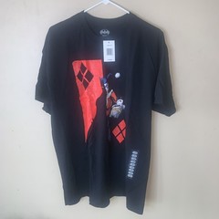 NEW DC Comics Universe Batman Harley Quinn Animated Series Black Red Shirt Sz XL