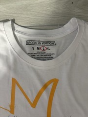 Men’s White T-Shirt Brooklyn Vertical Size M