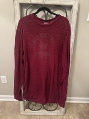 Woodstock Red Graphic Men’s Long Sleeve Shirt Heavy And Soft Material Size XL