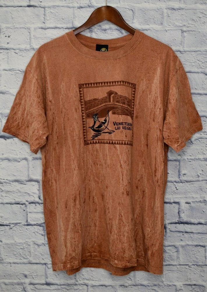 Vintage The Venetian Las Vegas Casino Hotel Gondola Tie Dye T Shirt Fits Medium