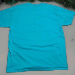Vans Off The Wall Graphic T Shirt Mens 2XL Teal Blue Red Skateboard Logo Tee