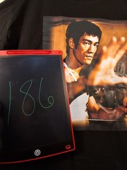 Men’s Black Bruce Lee Graphic Print Crew Neck Cotton T-Shirt 2XL