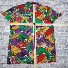 Good Vibes Drill Clothing Men’s Small Button Shirt Tropical Floral Hawaiian NWT