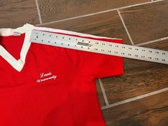Vintage 70’s-80’s Lewis University Red Single Stitch Sports Jersey USA Made Sz M