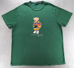 Polo Ralph Lauren T-Shirt Mens Big & Tall 2XB Green Basketball Bear Graphic RL