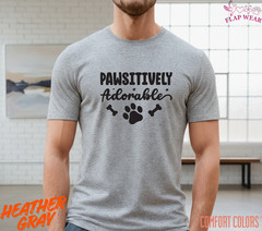 Unisex Pawsitively Adorable Dog Paw Print T-Shirt – Cute Pet Lover Graphic Tee