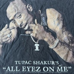 Vintage 1996 Tupac All Eyez On Me Album Promo Rap Ty Shirt Hip Hop DRY ROT
