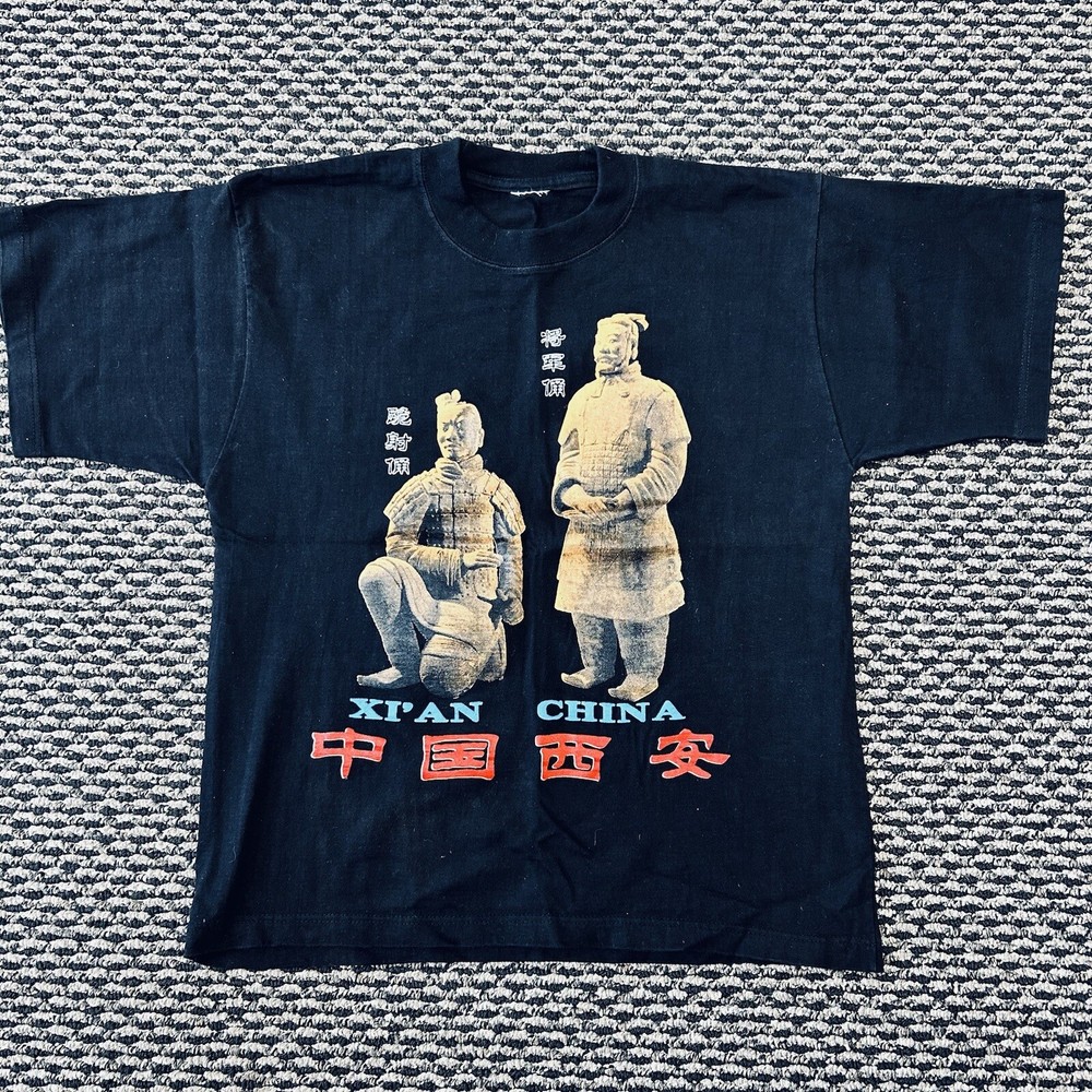 Pandak Adult Small Chinese Terracotta Warrior Black Short Sleeve T-Shirt (s)