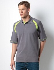 Mens Polo Shirts Short Sleeve Raglan Contrast Trim Cotton Pique Collared T Shirt