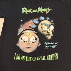 Rick and Morty “Crystal Guides” Graphic Tee Black Large