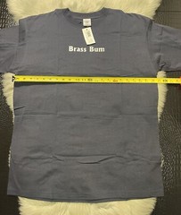 NWT Brass Bum by Last Resort Music Design Unisex TShirt Navy Blue Large New