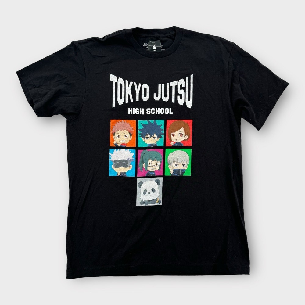 Jujutsu Kaisen Tokyo Jutsu T-Shirt Mens Medium High School Chibi Tee Anime NEW