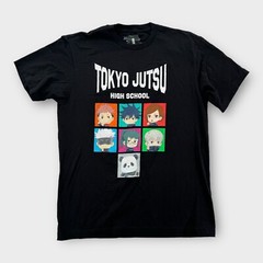 Jujutsu Kaisen Tokyo Jutsu T-Shirt Mens Medium High School Chibi Tee Anime NEW