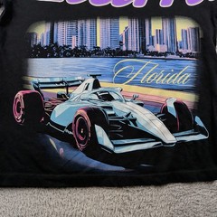 Pacsun x Formula 1 T Shirt Mens Small Black Miami Florida Big Graphic Print
